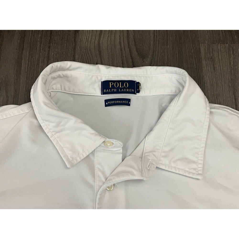 Polo Ralph Lauren Shirt Mens White Performance Golf Polo Stretch 2XB - Picture 4 of 8